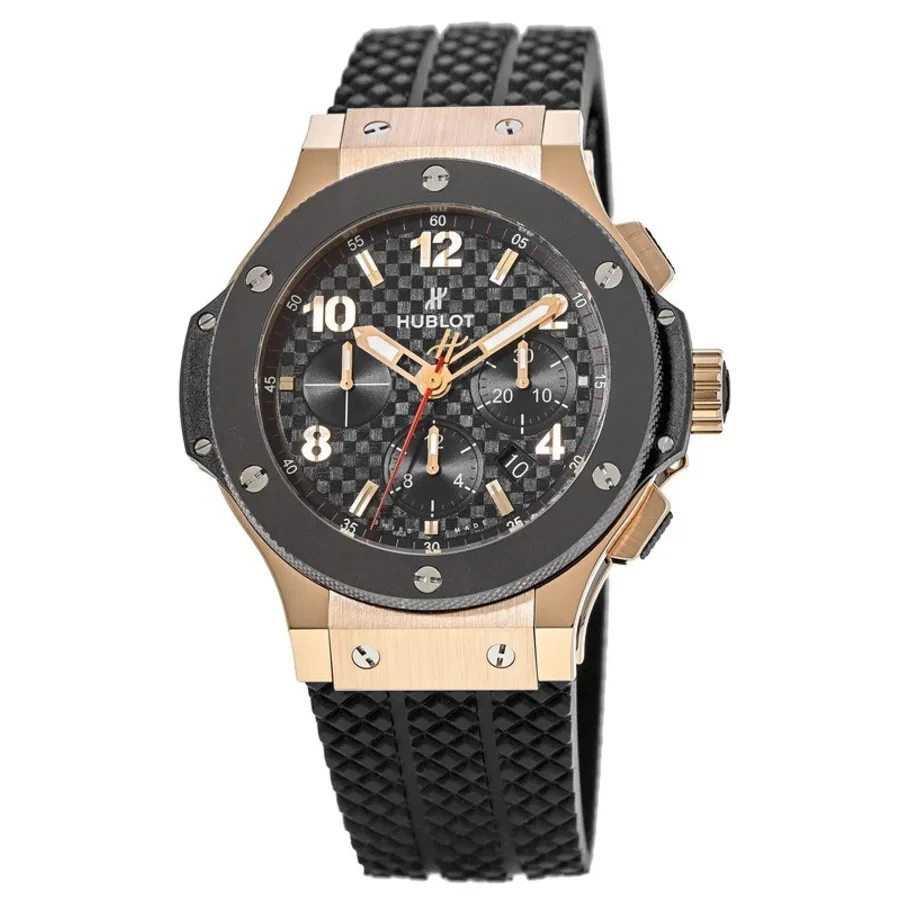 Nuevo reloj para hombre Hublot Big Bang 44 mm oro rosa 18kt correa de goma 301.PB.131.RX