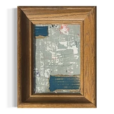 Original Framed Mixed Media Contemporary Art Collage 7x9 "Bellow"