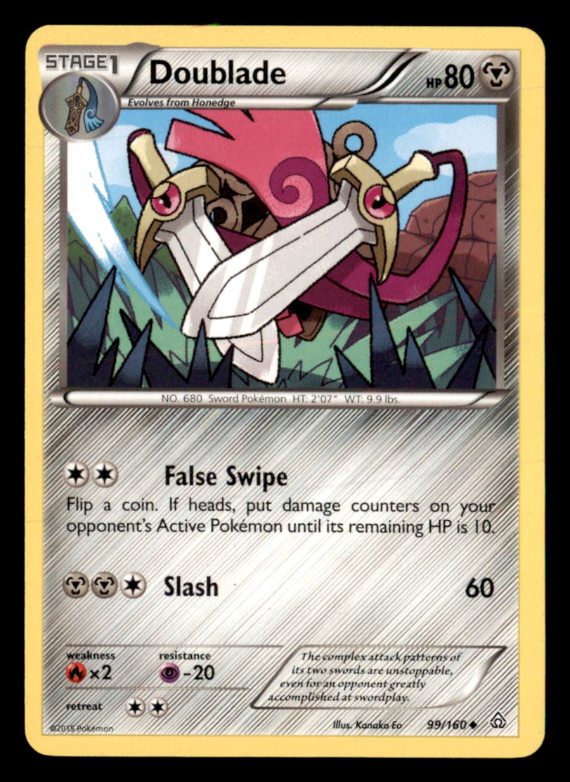 Doublade 99/160 Uncommon Primal Clash Pokemon Near Mint
