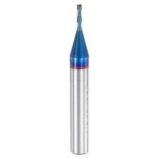Spiral Router Bit,1/16"x1/4"x1/4" 2-Flute End Mill,Blue Nano Coating