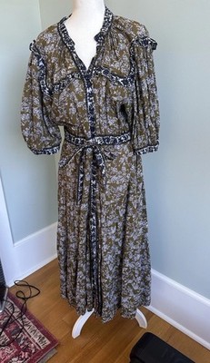 green emerald velvet dress Alemais Cassandra Cut out Midi Dress Green Floral Size 10 main image 1