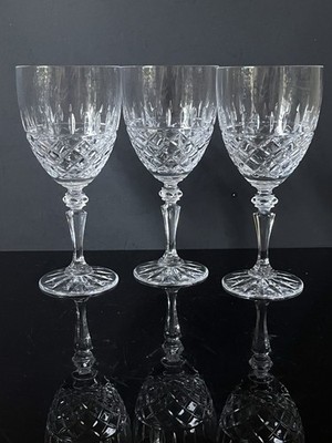 Galway Irish Crystal Set of 3 Warter Goblet GAL15 8Oz 
