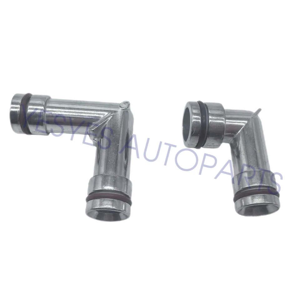 Pair Aluminum Heater Hose Elbows Upper Lower for Chevy Pontiac Buick 47065HP - Image 4 of 4