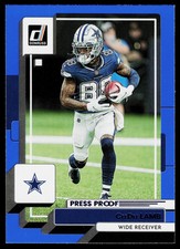 CeeDee Lamb Blue Press Proof 2022 Donruss Dallas Cowboys NFL Card No.150