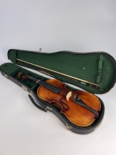 Vintage German Antonius Stradivarius 1721 Copy 4/4 Violin Bow Case Germany