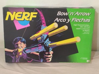 NERF Bow'n'Arrow Tonka Kenner 1993 made in Spain new sealed rare!