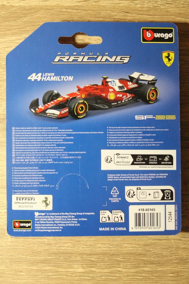 Bburago - Formule 1 - 1/64 - Ferrari SF-25 - Lewis Hamilton #44 - 2025 - Photo 2/3