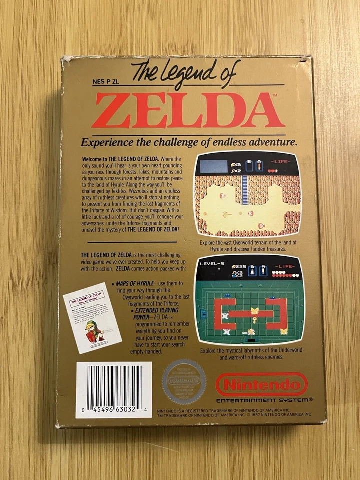 Legend Of Zelda NES 2nd Print High Grade 5-Screw Cartridge NO Manual - Image 2 of 4