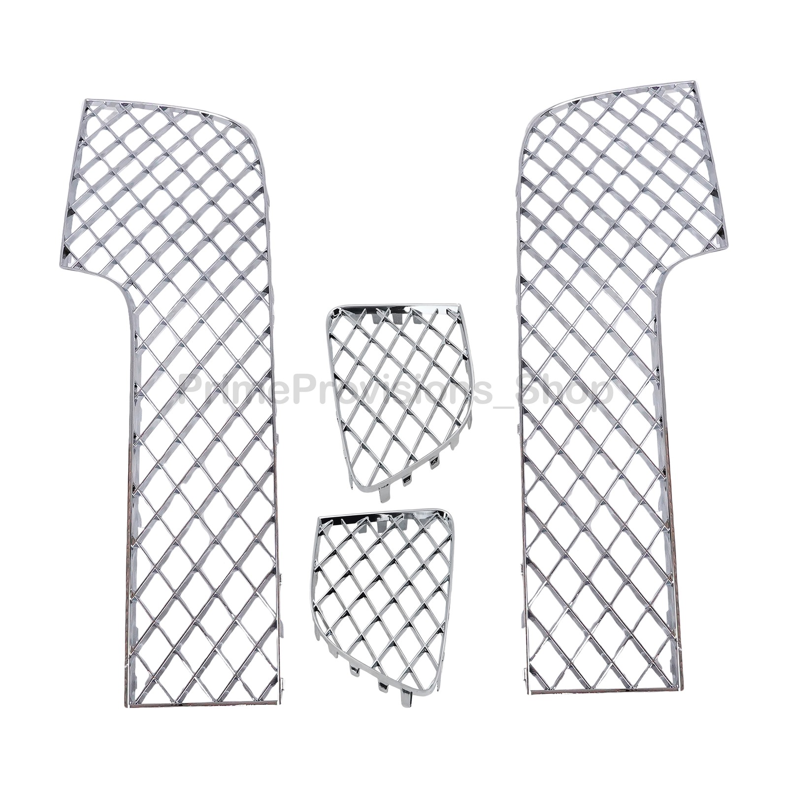 NEW 4PCS Chrome Bumper Lower Mesh Grille Fits Bentley Continental GT GTC 12-15