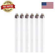 F8T5/WW 12 Inch Warm White Fluorescent Bulbs, 6 Pack - G5 Bi-Pin LED Replacement