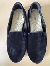 Birdies Black Velvet Starling Loafers Flats Size 8.0