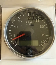 85mm Tachometer 4000 RPM Hour Meter Waterproof Car Marine Boat Gas Diesel