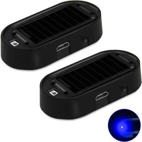 Car Solar Power Simulated Dummy Alarm, New Model & Brighter & Clea Color: blue - Picture 1 of 7