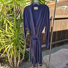 UGG ALVEN KNIT ROBE MENS M/L INDIGO NIGHT BLUE 1142810 98 POCKETS TIE BELT