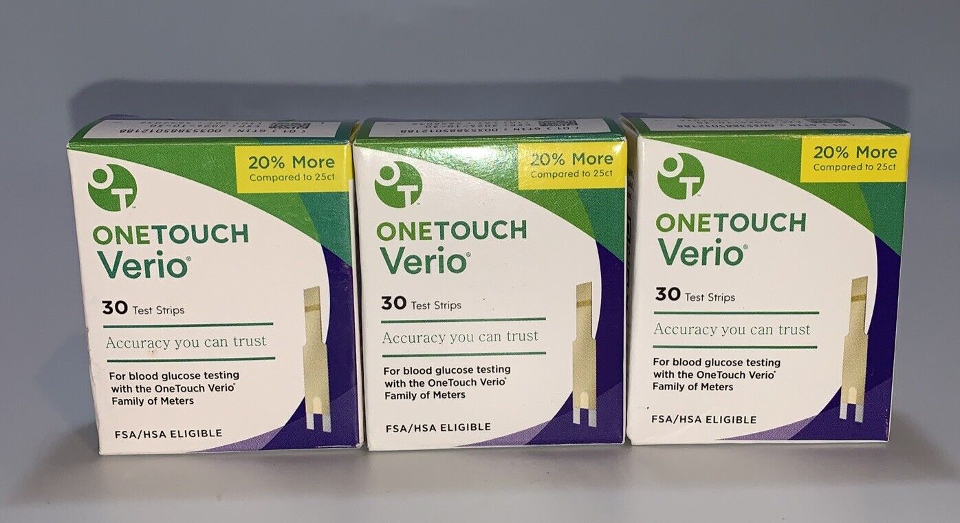 OneTouch Verio Diabetes Test Strips Value Pack - 30 ct