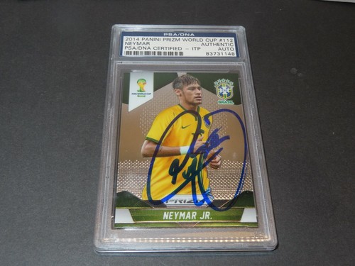 Neymar signiert 2014 Panini Prizm World Cup Karte #112 Brasil Auto PSA/DNA COA 1B - Bild 1 von 8