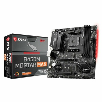 Msi B450m Mortar Max Motherboard Amd B450 Socket Am4 Ddr4 M 2 Sata Iii Microatx Ebay