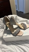 Betsey Johnson SB-Dani Women's Size 10 Rhinestone Embellished Ankle Strap Heels