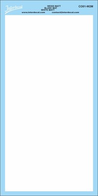 Planche De Décalcomanies INTERDECAL Blanc Mat 180x90mm - Neuf, Papier
