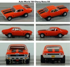 AUTO WORLD ~ '69 Chevy Nova SS ~ New In Clam Pack ~ Also Fits Aurora, AW SC336