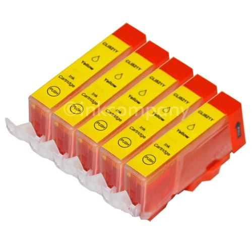5 Tintenpatrone Druckerpatrone Kompatibel Zu Canon Cli 521 Xl Yellow Mit Chip-image