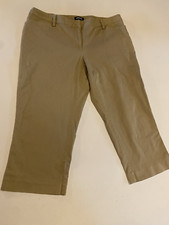 Lands End Chino Pants 18W Tan Khaki Mid Rise Straight Leg Casual Career
