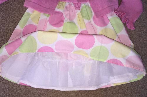 NWT girls size 12 & 18 months Maggie & Zoe pink spring polka dot 3 pc dress CUTE - Picture 3 of 11