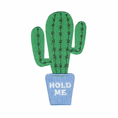 Hold Me" Cactus Emoji Iron On Embroidered Applique Patch | eBay