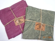 Heavy Quality 100% Cotton Tea Towels  Denim Effect x 1 PAIR Sage or Burgundy