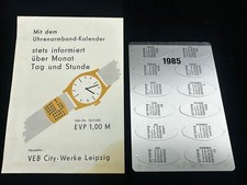 DDR seltenes Sammlerstück " UHRENARMBAND-KALENDER 1985 " / NEU - OVP Sammler /JO
