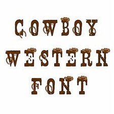 Cowboy Western - 26 Machine Embroidery Font Designs