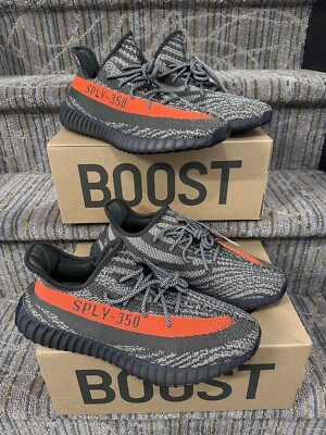 Adidas YZY Yeezy Boost 350 V2 Carbon Beluga HQ7045 Size 12 M/ 13.5