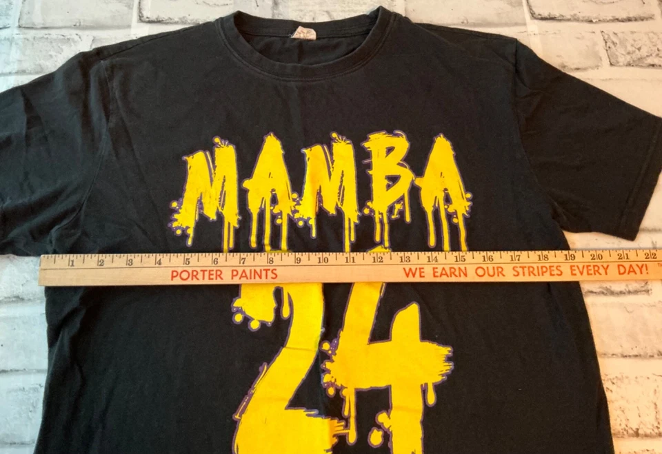 Camiseta negra con pintura por goteo Mamba LA Lakers #24 KOBE BRYANT para hombre grande S/M Foto 2 de 4