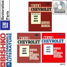 1974 1975 1976 Chevrolet GMC Truck Shop Service Repair Manual CD OEM Guide