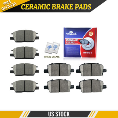 For 2016 2017 2018 - 2020 Chevrolet Malibu Front & Rear Ceramic Disc Brake Pads