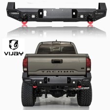 Rear Bumper Fits 2016-2023 Toyota Tacoma With D-rings And Led Lights And Steel