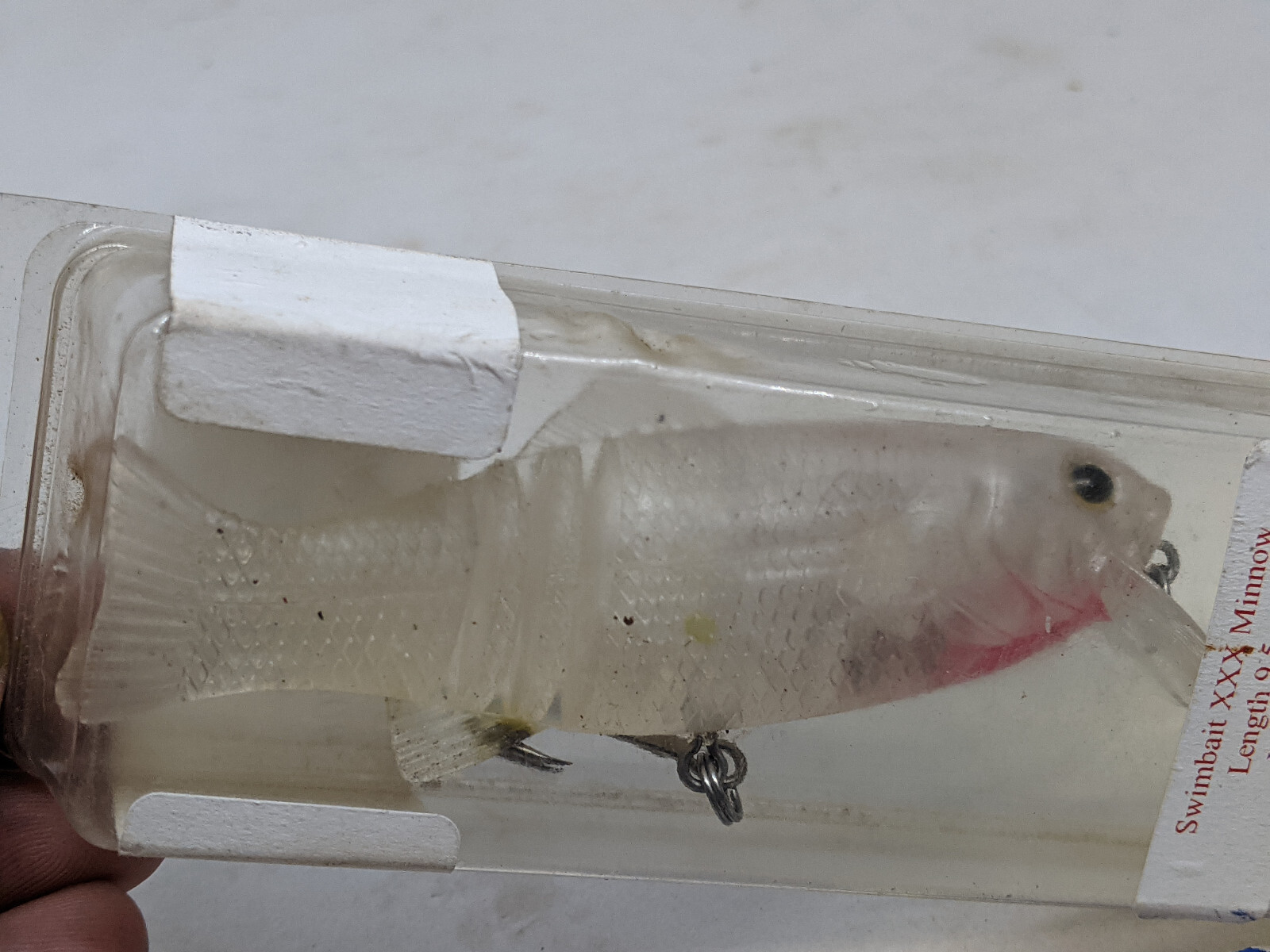 Sure Bite Lures XXX Swimbait. White, Soft Body, Bay City MI. USA, Rare. 9.5 cm. - Image 5