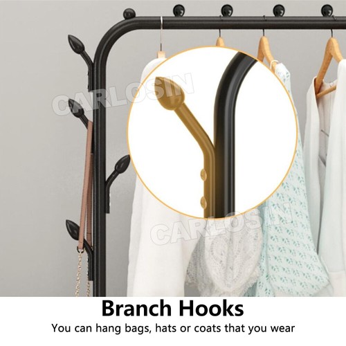 Heavy Duty Clothes Rail Rack Hanging Garment Display Stand Shoe Storage Shelf AU - Picture 5 of 12