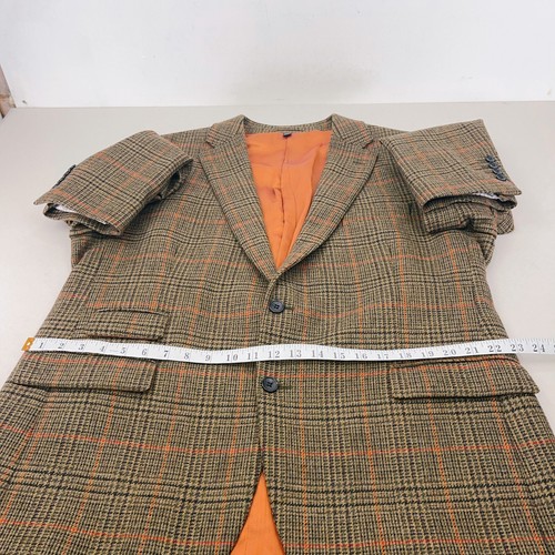 Marks and Spencer Moon Tweed Blazer Sakko Herren 46R Kariert Braun M&S Sartorial - Bild 15 von 17