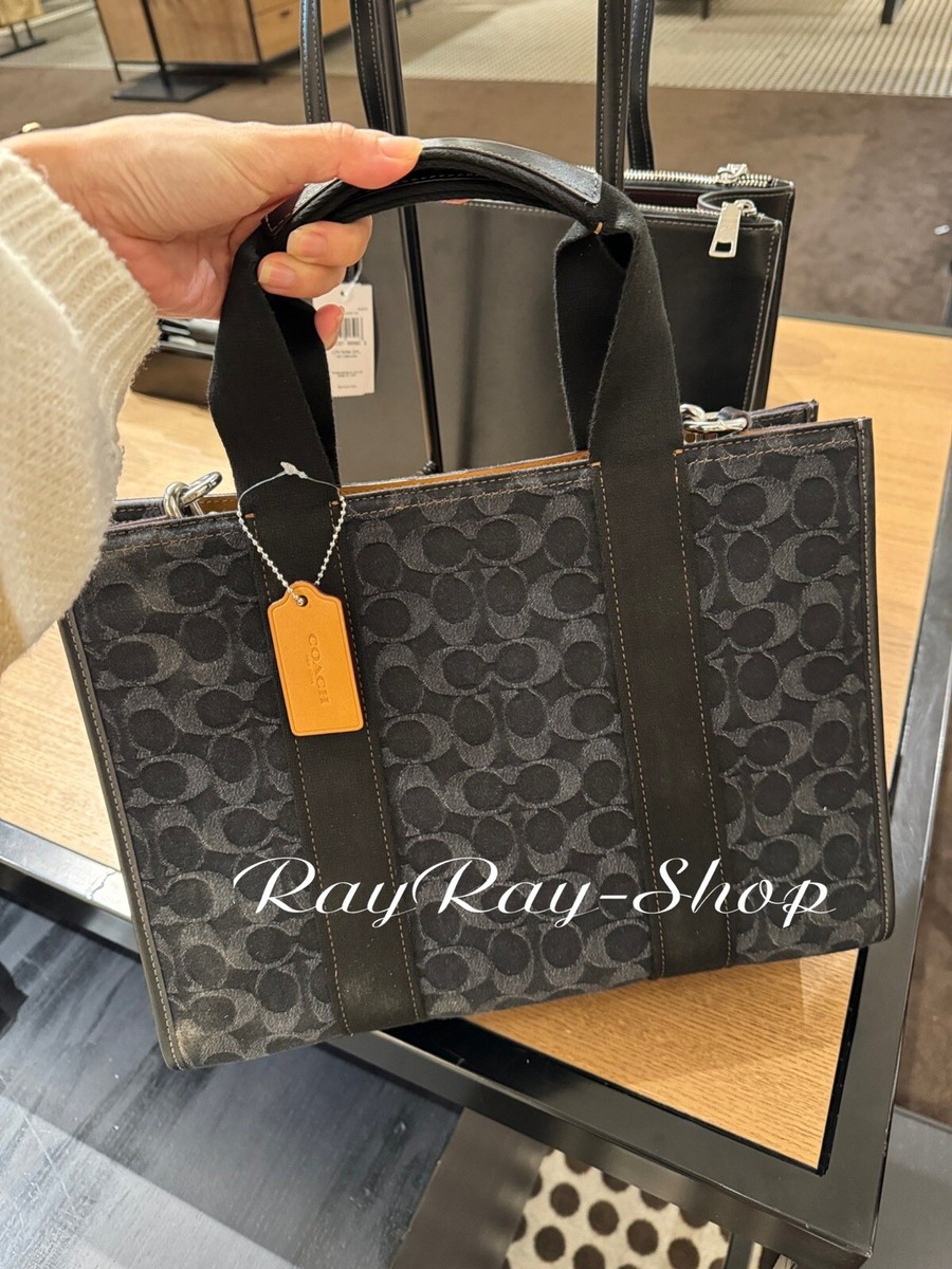 NWT Coach CP105 Smith Tote In Signature Denim Black Canvas NWT Coach CP105 Smith Tote In Signature Denim Black Canvas