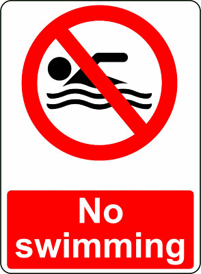 #ad NO SWIMMING OSHA DECAL SAFETY SIGN STICKER 3M USA MADE $398.16