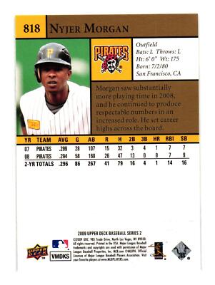 2009 Upper Deck #818 Nyjer Morgan Pittsburgh Pirates | eBay