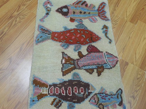 VGE DY MODERND HUNTING FISH(MAHI)SEA DESIGND FINE QUALITY 2x3 RUG - Picture 10 of 13