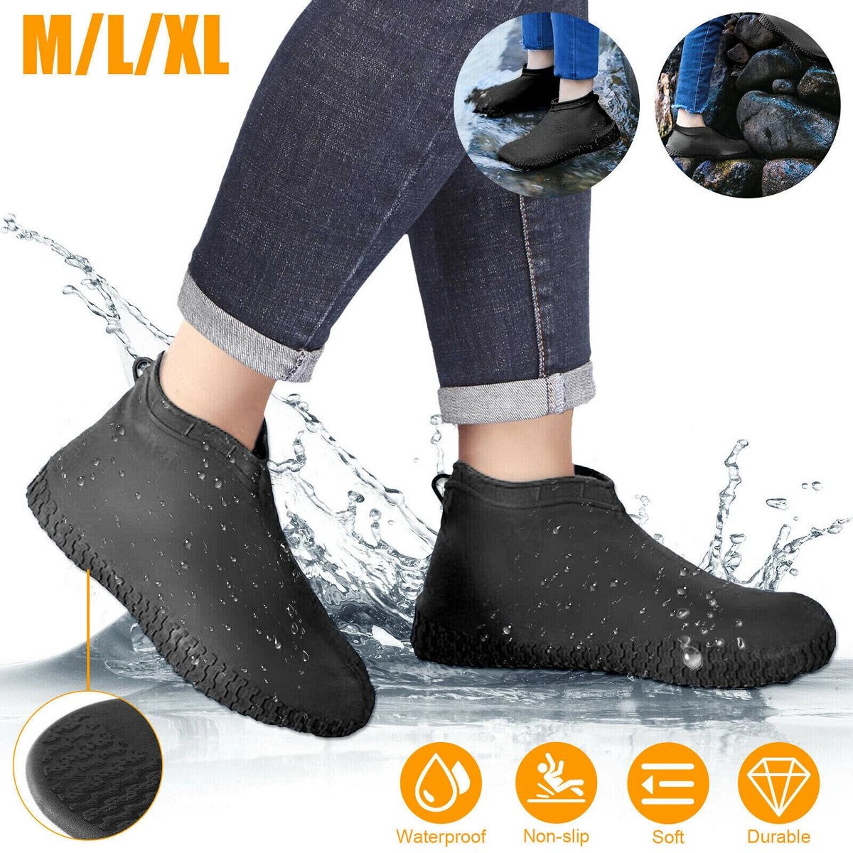 Protector de Goma Antideslizante impermeable para Zapatos para Lluvia Nieve