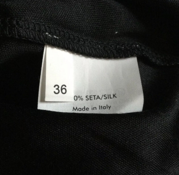 Yves Saint Laurent Short Sleeved Jersey Drape Dress Black Sz 36 (US 6)