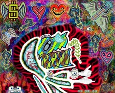 RAW HEAD #120 BeeMfer π 1of1 NFT by RabidArtWork