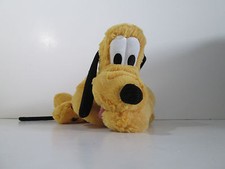 Disney Parks Pluto Laying Down Plush 15" Green Collar