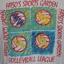 VTG 80s Fatsos Sports Garden Volleyball San Antonio TX T Shirt Mens XL USA Made