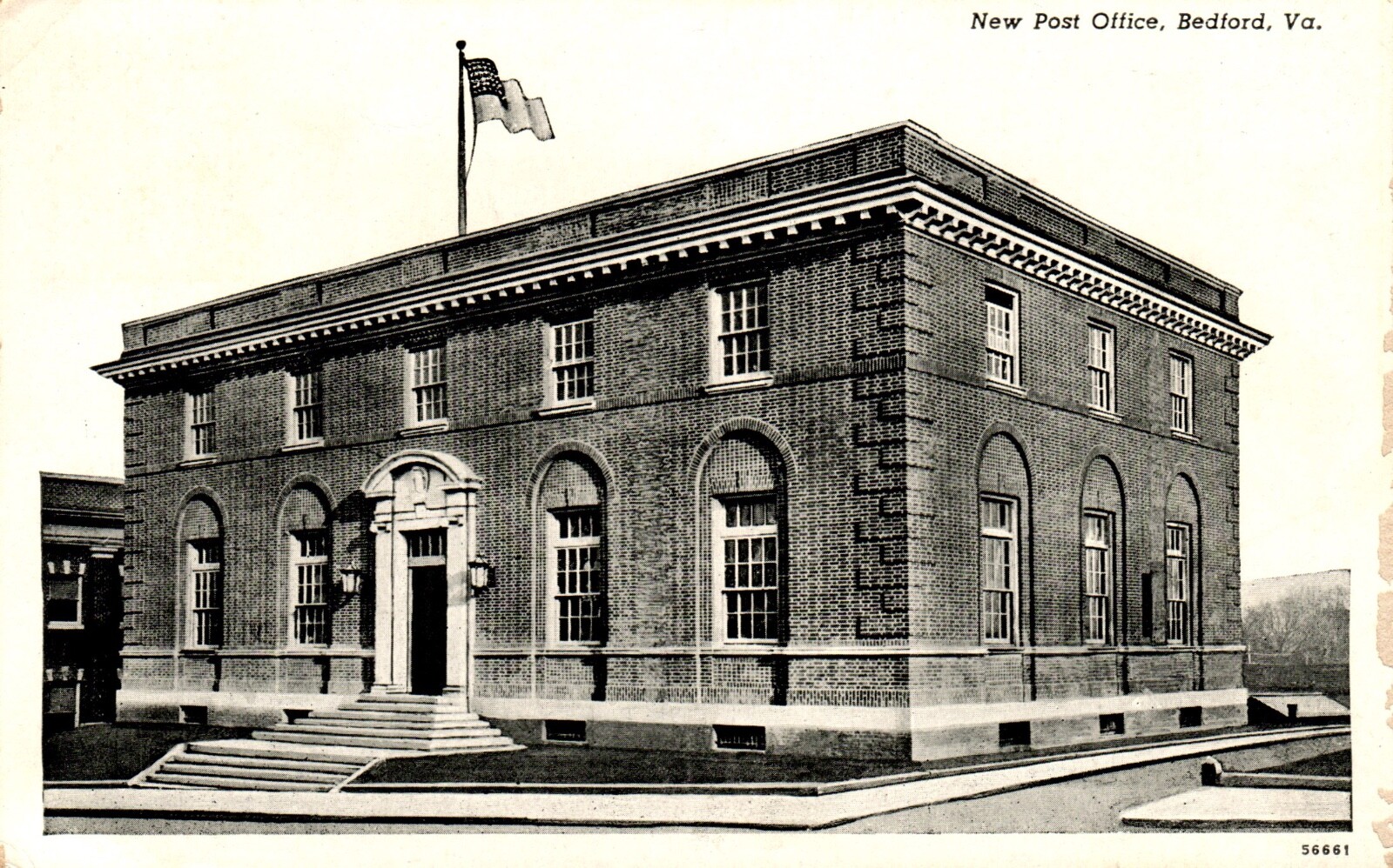 New Post Office Bedford Virginia Postcard June 1949 Posted eBay