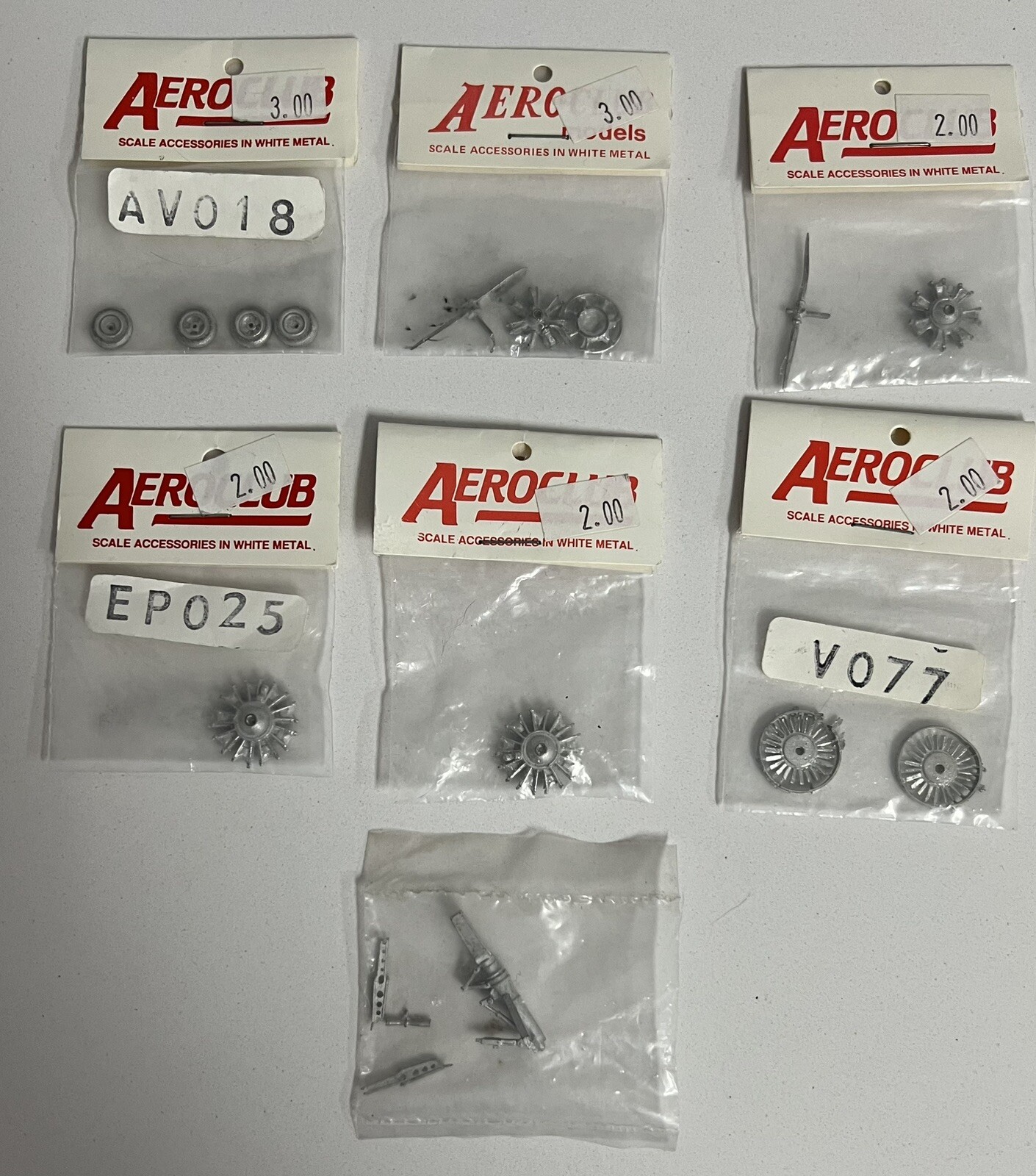 Lot of Scale Aircraft Accessories Model Parts White Metal eBay